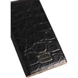 Black Leather Exotic Skin 3000mAh Power Bank Charger USB