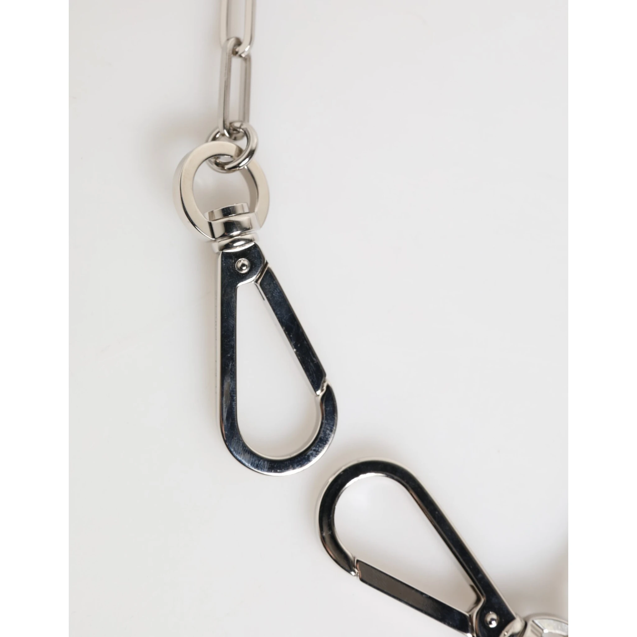 Silver Tone Metal Chain DG Logo Pendant Men Necklace