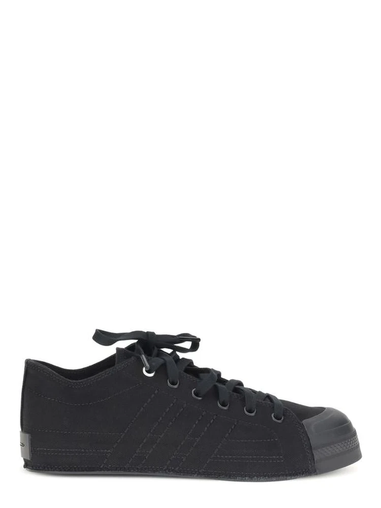 Black Fabric Athletic Sneakers