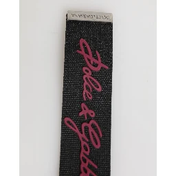 Black Burgundy Polyester DG Logo Men Keychain Keyring