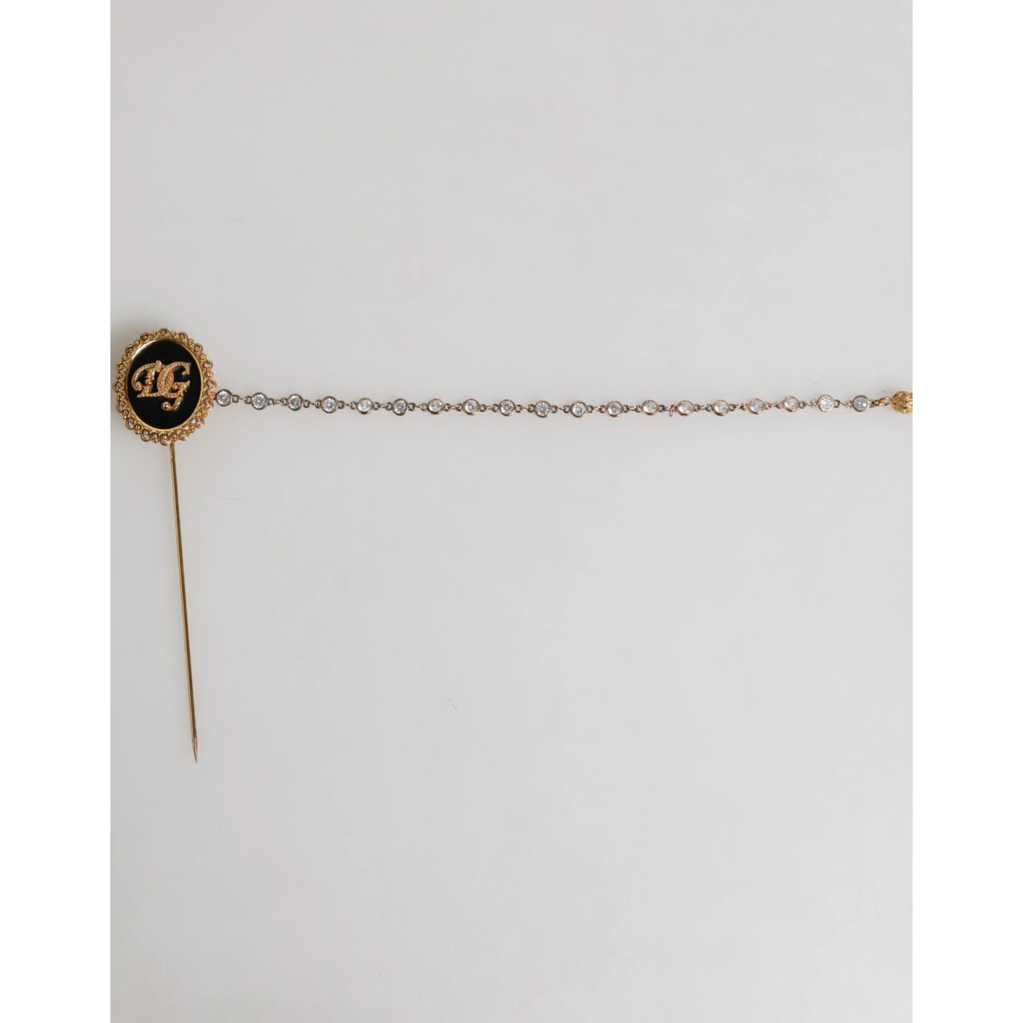 Lapel Pin DG Logo Gold Chain Mens Accessories Brooch