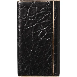 Black Leather Exotic Skin 3000mAh Power Bank Charger USB