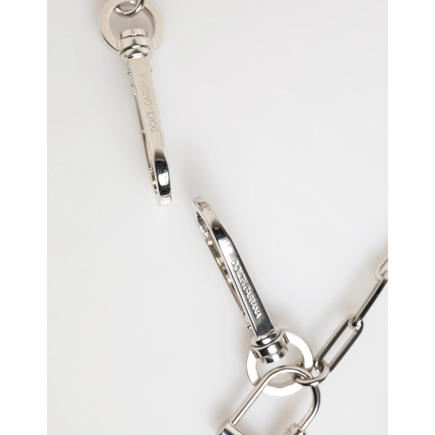 Silver Tone Metal Chain DG Logo Pendant Men Necklace