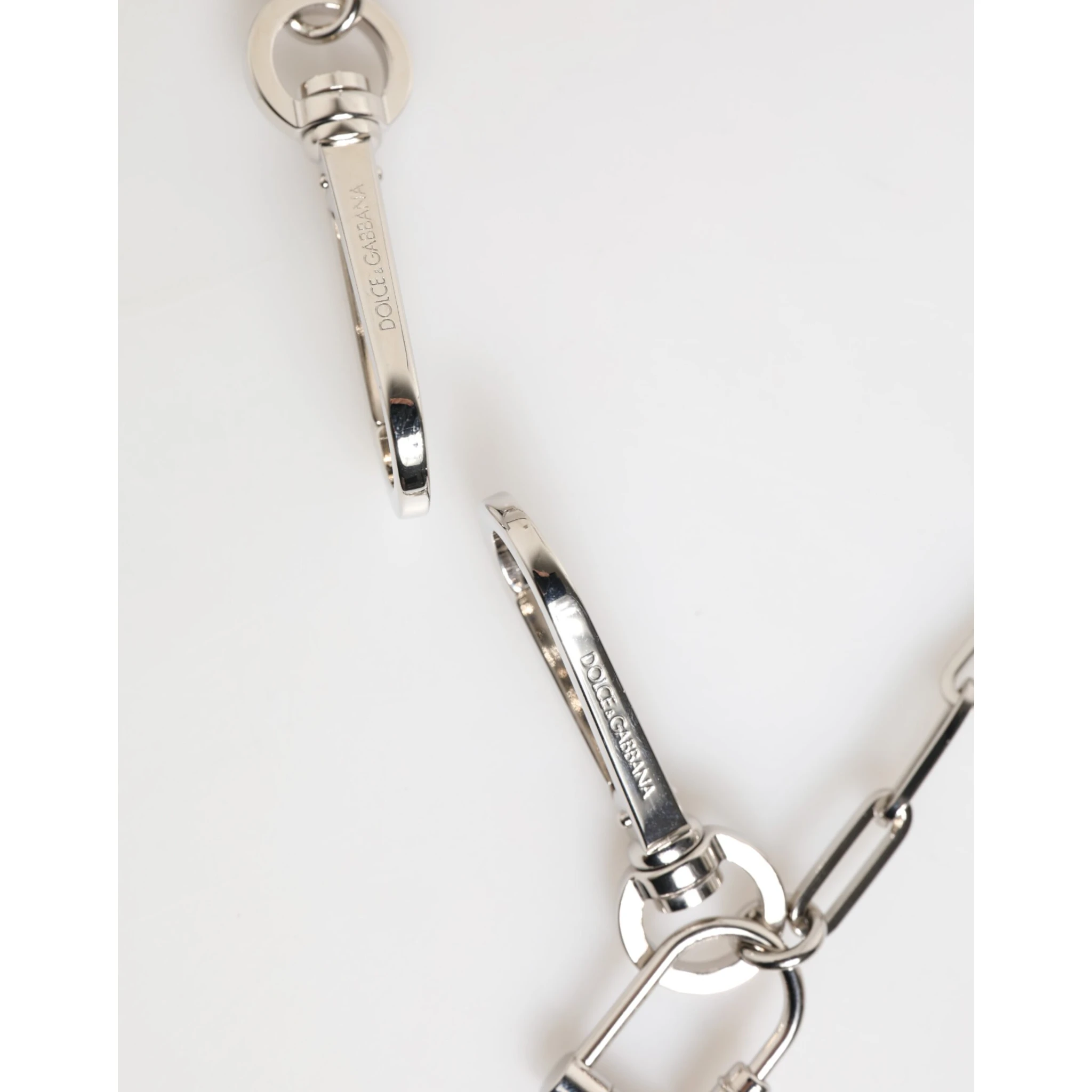 Silver Tone Metal Chain DG Logo Pendant Men Necklace