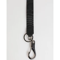 Black Burgundy Polyester DG Logo Men Keychain Keyring