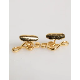 Gold Musical Note Metal Brass Pin Men Accessory Cufflinks