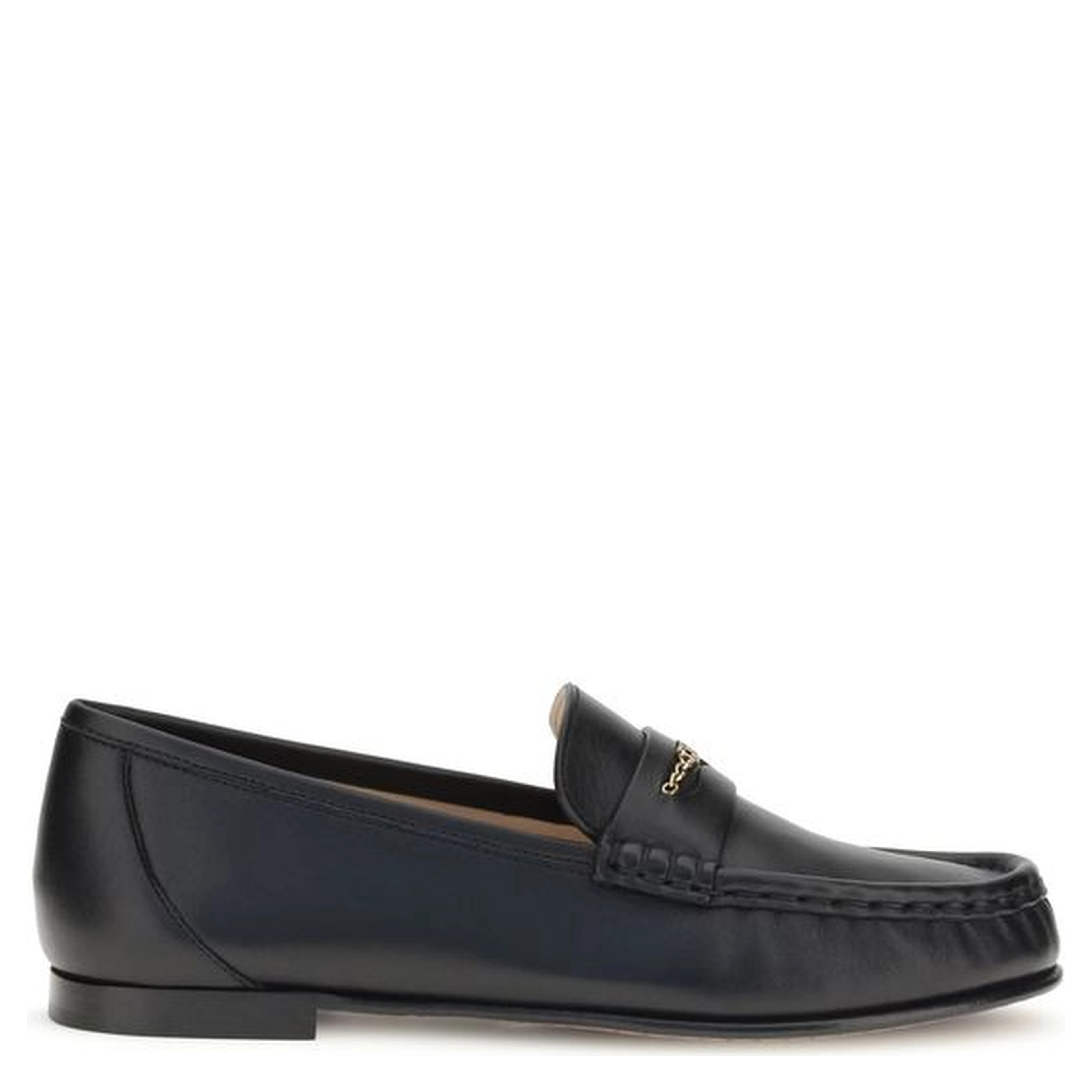 Black Calf Leather Bos Taurus Slip-On Loafers