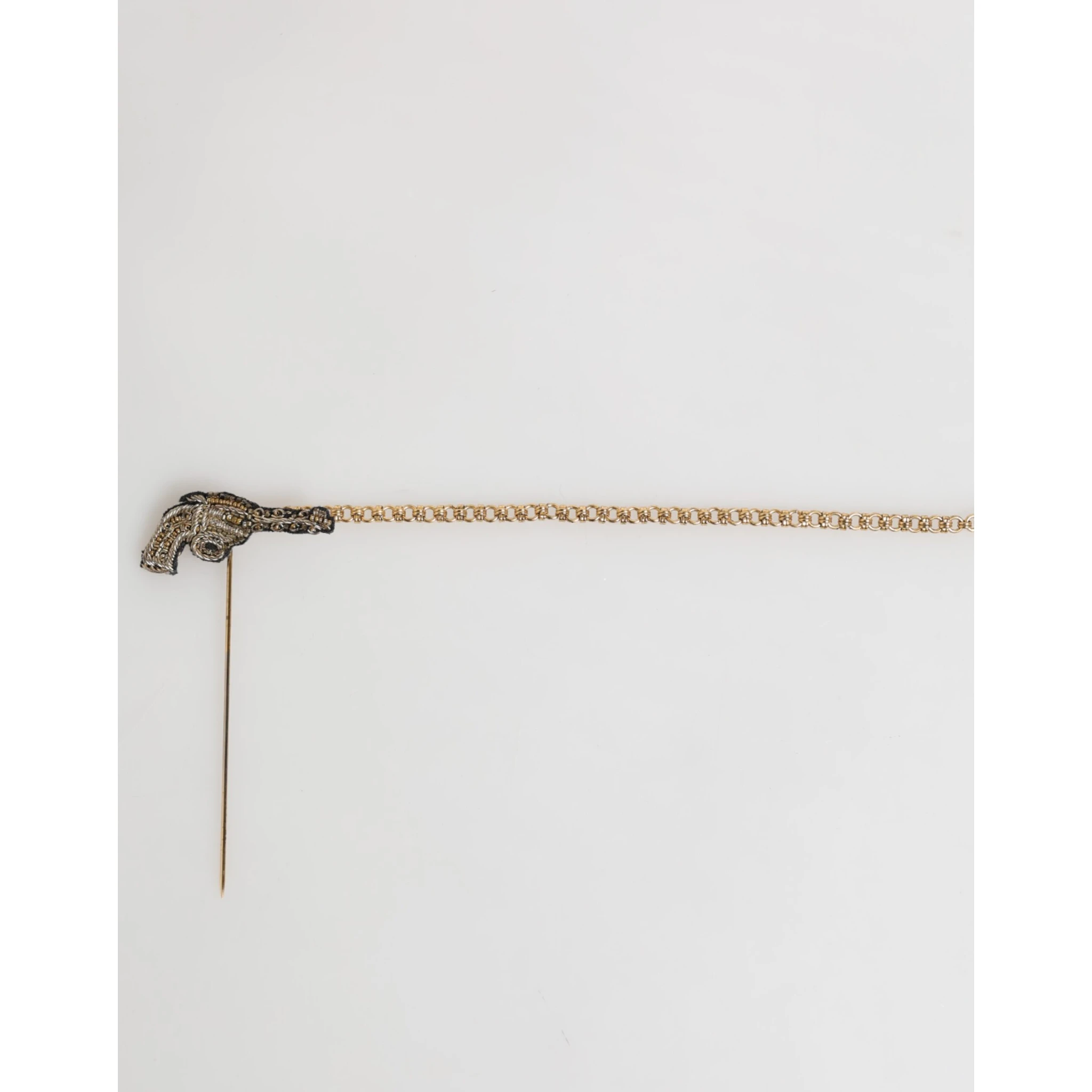 Lapel Pin Brass Copper Revolver Men Accessories Brooch