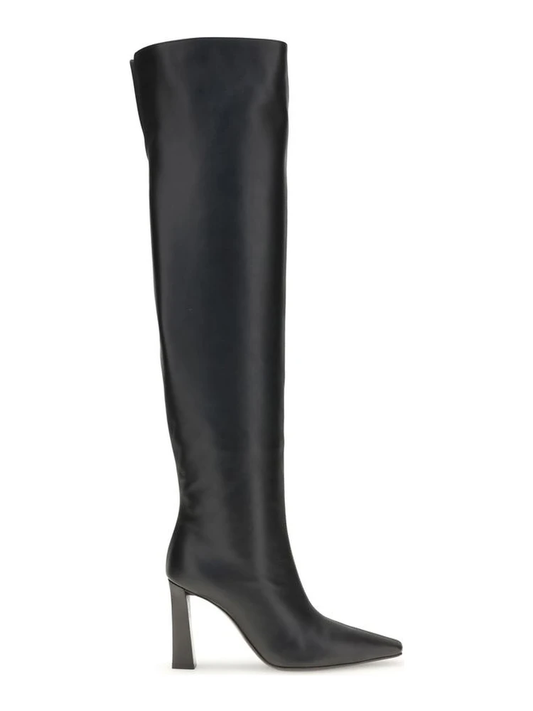 Black Leather Over The Knee