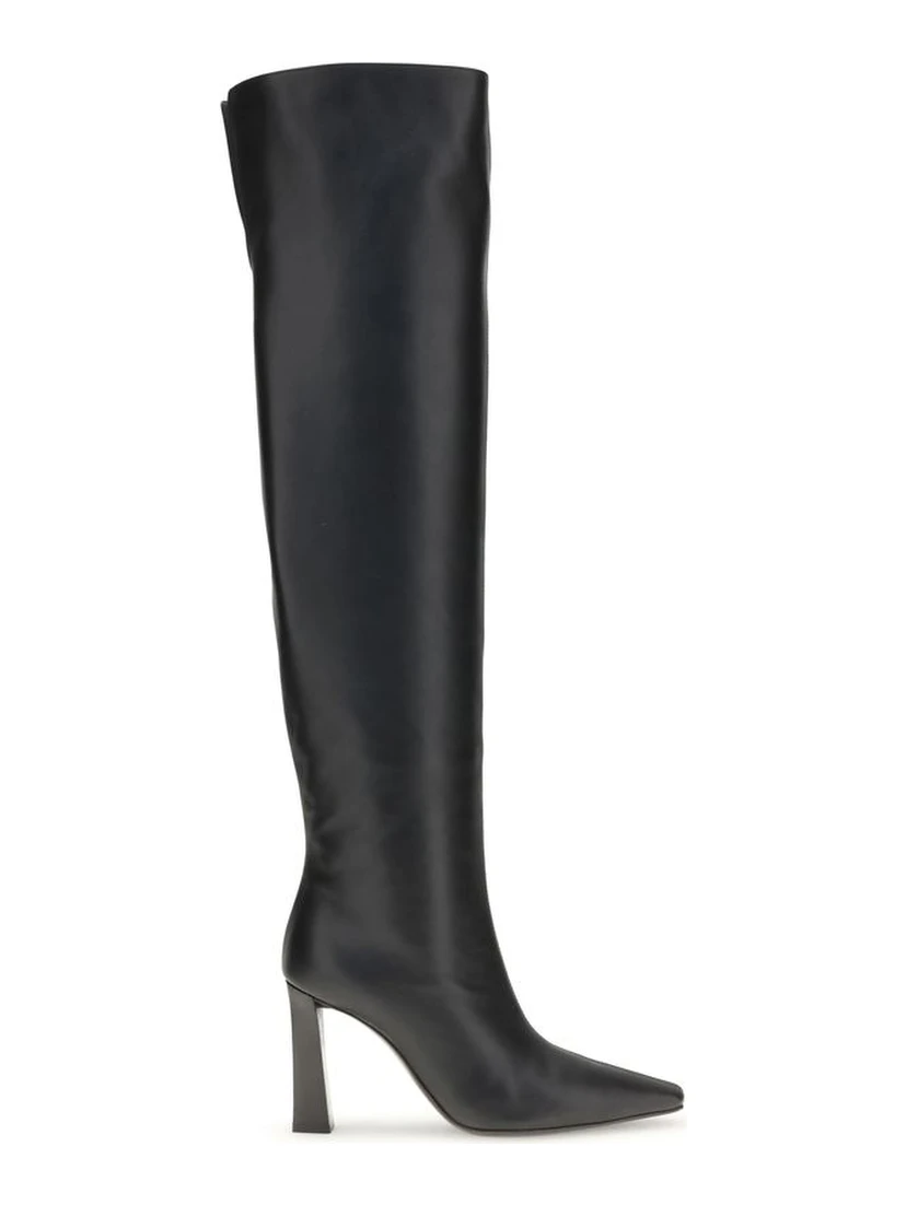 Black Leather Over The Knee