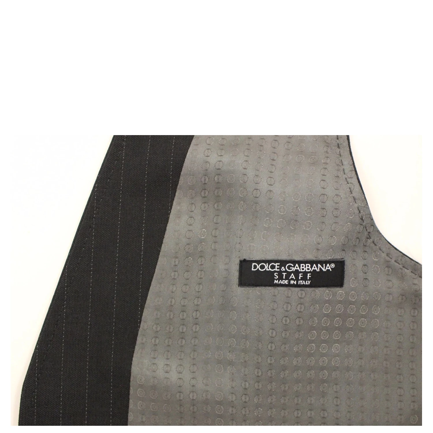 Gray Striped Formal Dress Gilet Vest