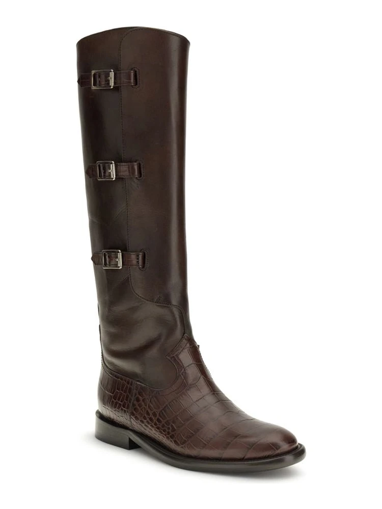 Brown Leather Lace-Up Boots alternative