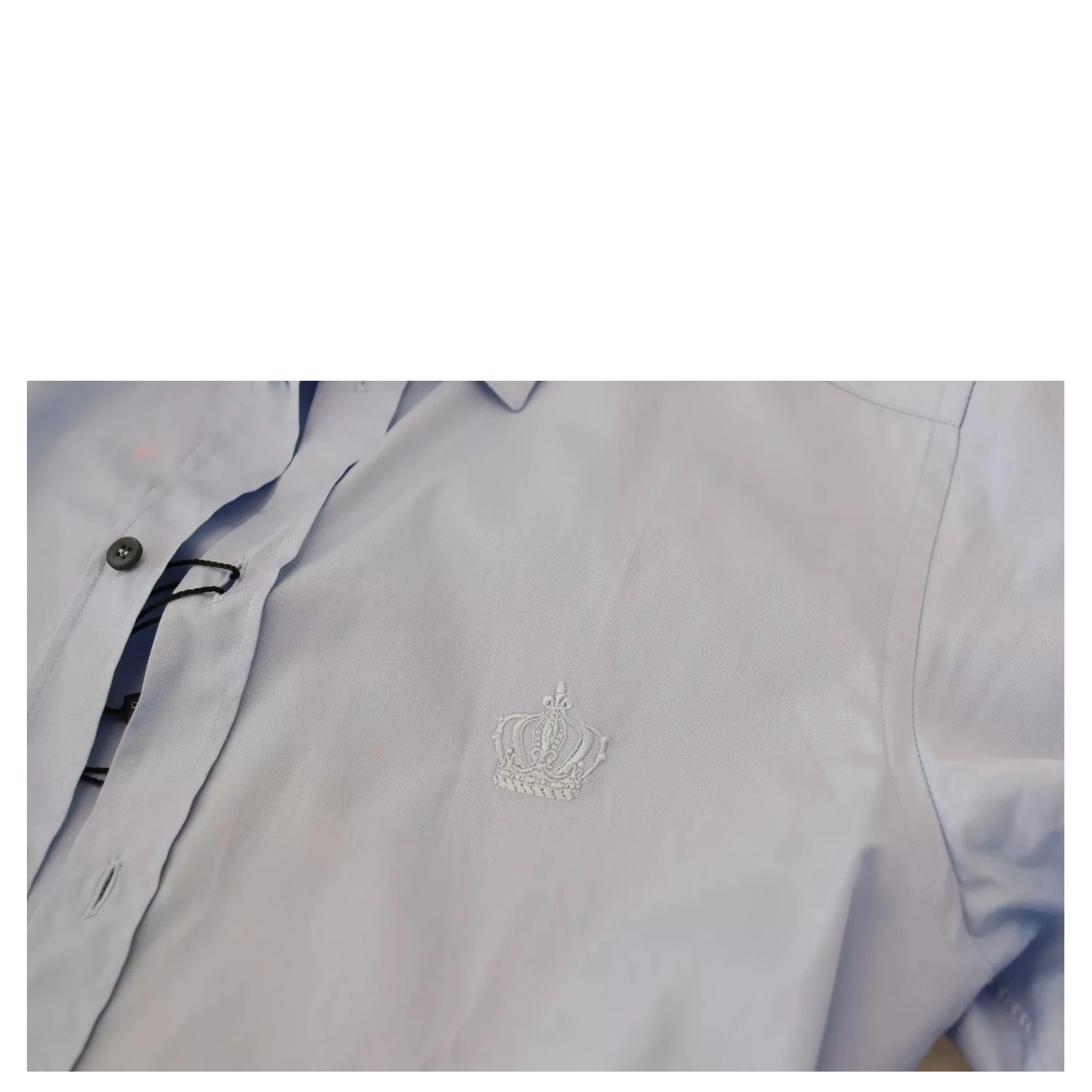 Light Blue Cotton Slim Fit Dress Shirt