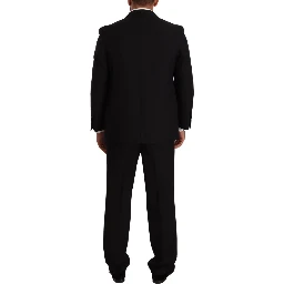 Blue Polyester Single Breasted Formal 2 Piece Suit