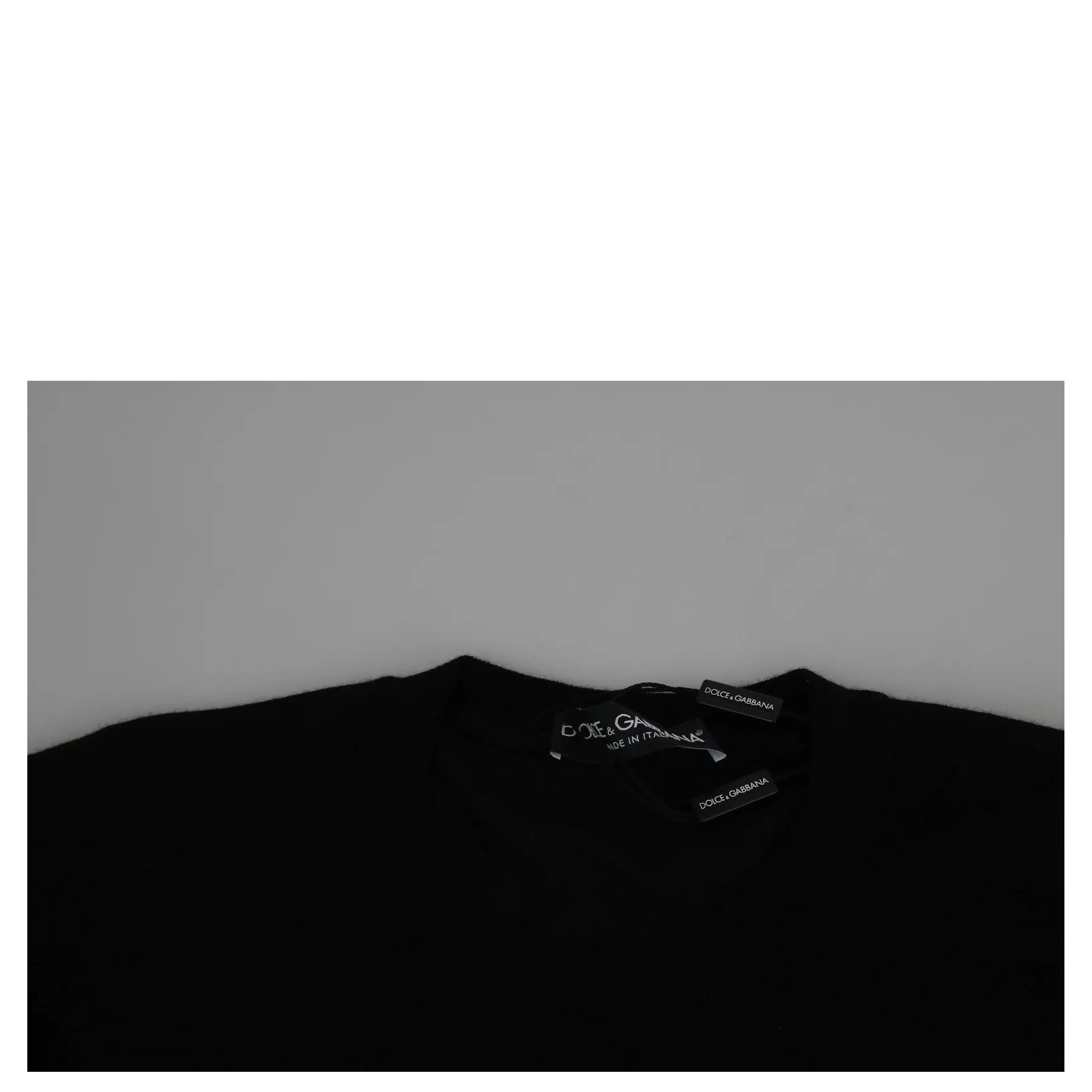 Black Cashmere Crewneck Pullover Sweater
