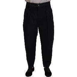Black CottonStretch Loose DenimTrouser Jeans