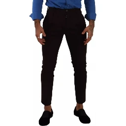 Bordeaux Cotton Stretch Skinny Trouser