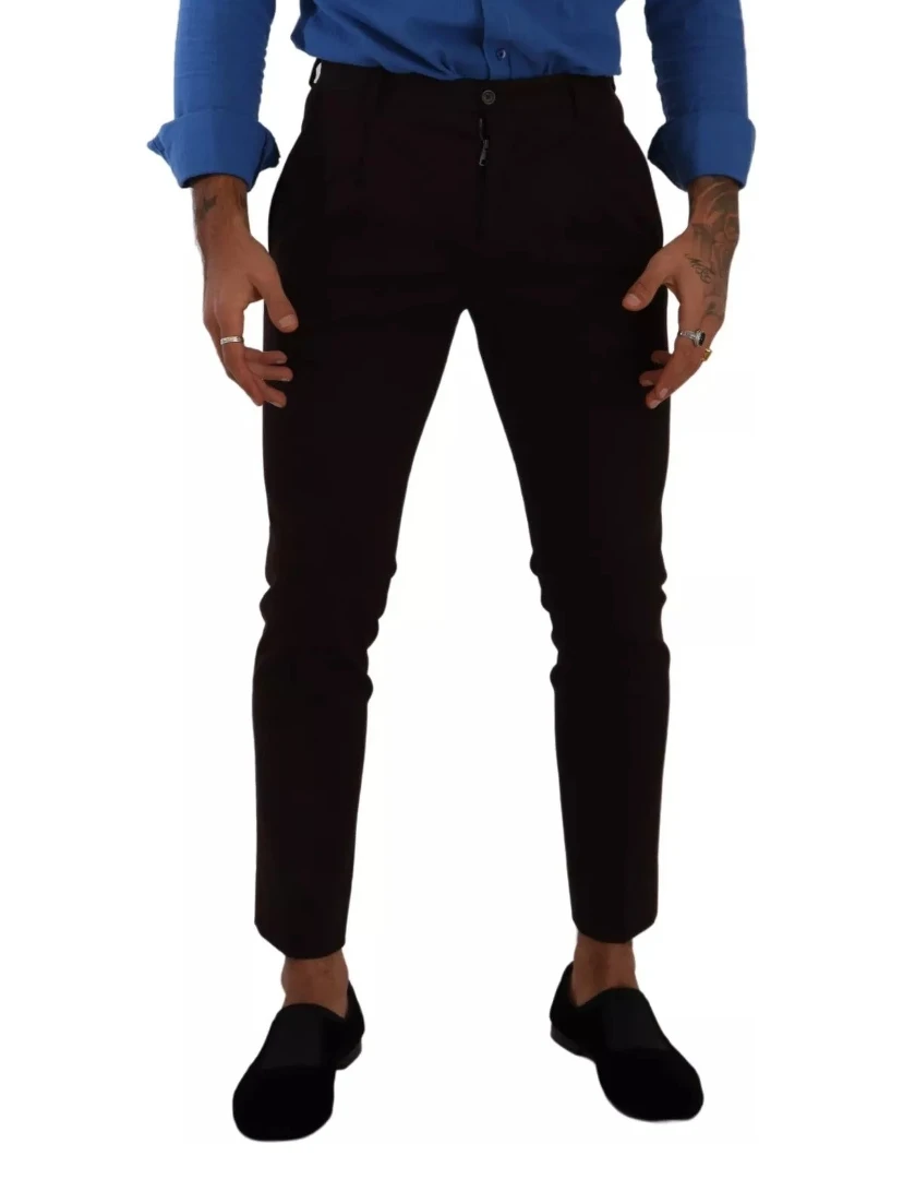 Bordeaux Cotton Stretch Skinny Trouser