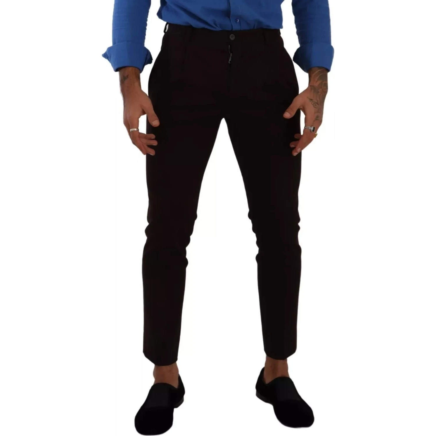 Bordeaux Cotton Stretch Skinny Trouser