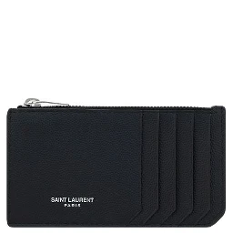 محفظة بوس توروس من جلد العجل الأسود