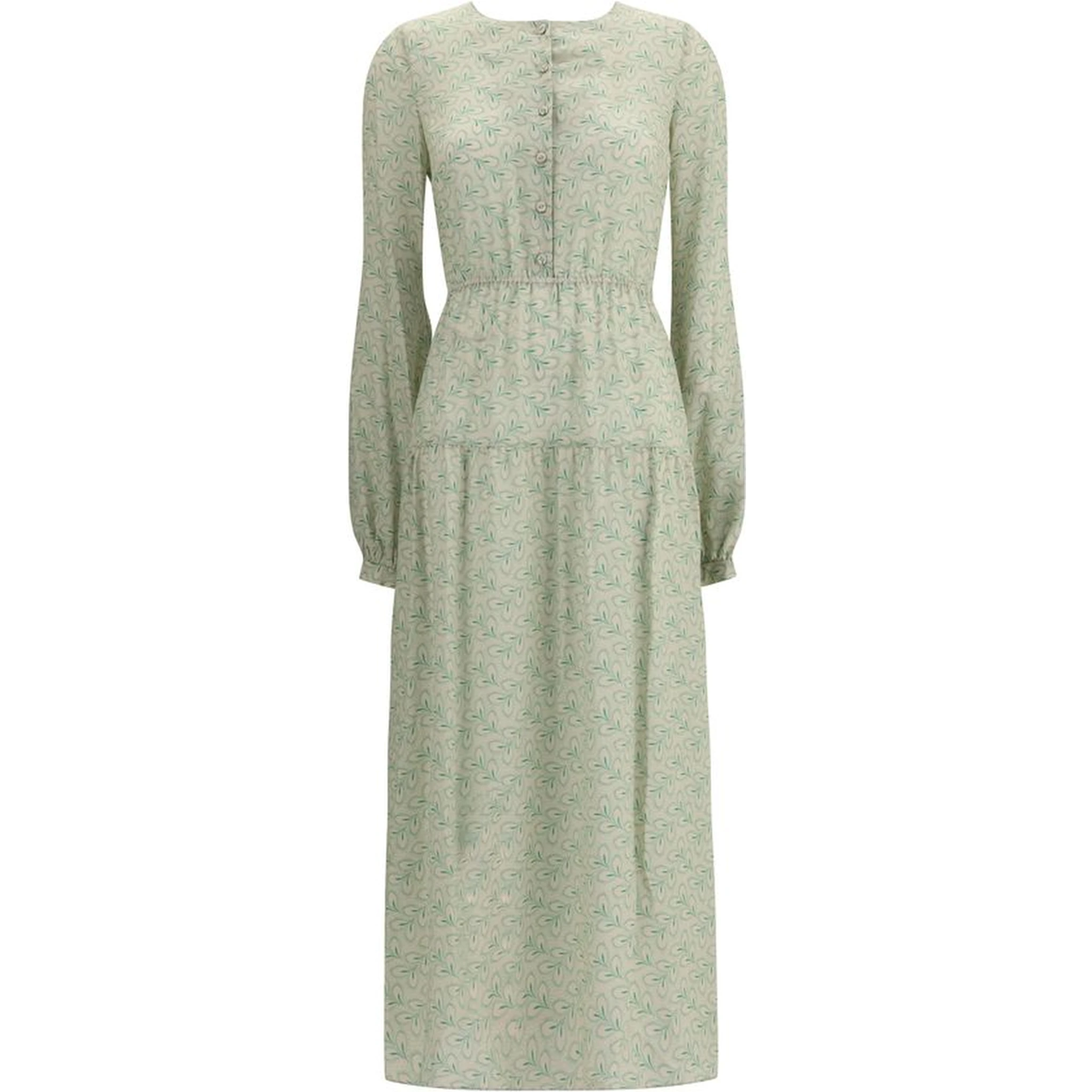 Green Silk Long Dress