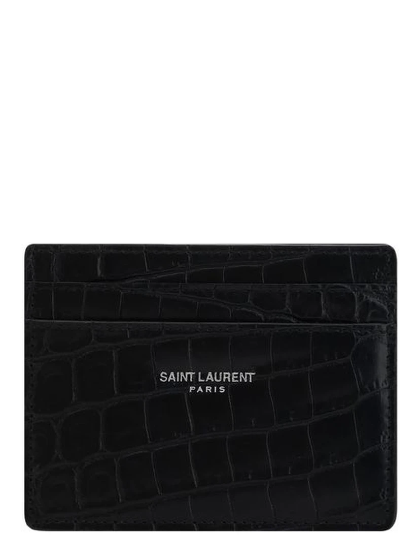 محفظة بوس توروس من جلد العجل الأسود