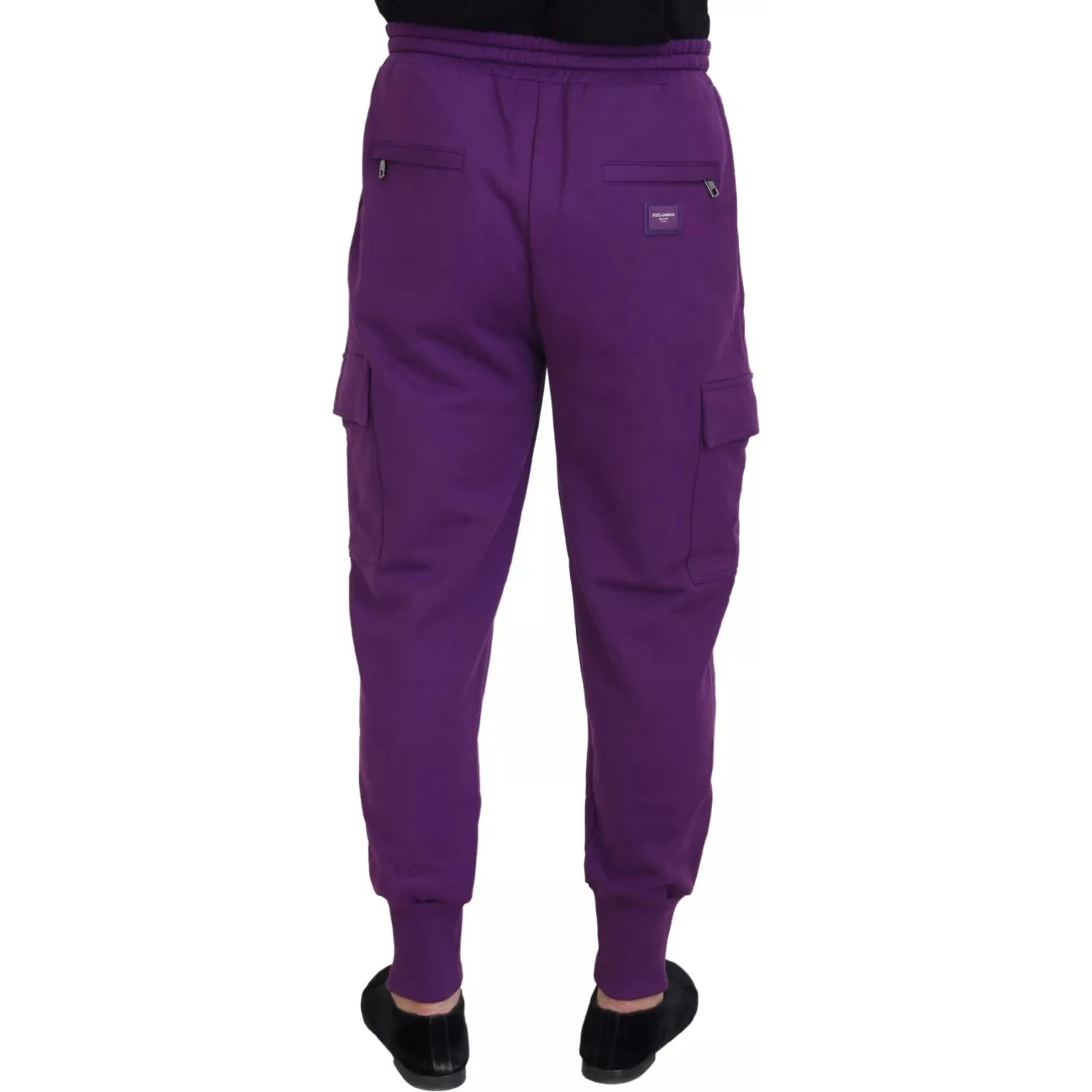 Purple Cotton Cargo Sweatpants Jogging Pants