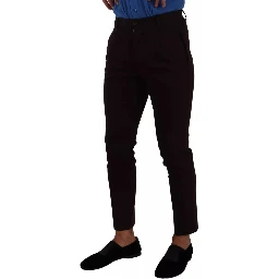 Bordeaux Cotton Stretch Skinny Trouser