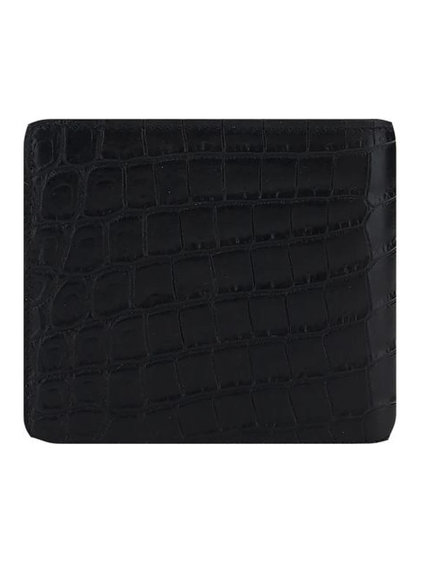 محفظة بوس توروس من جلد العجل الأسود