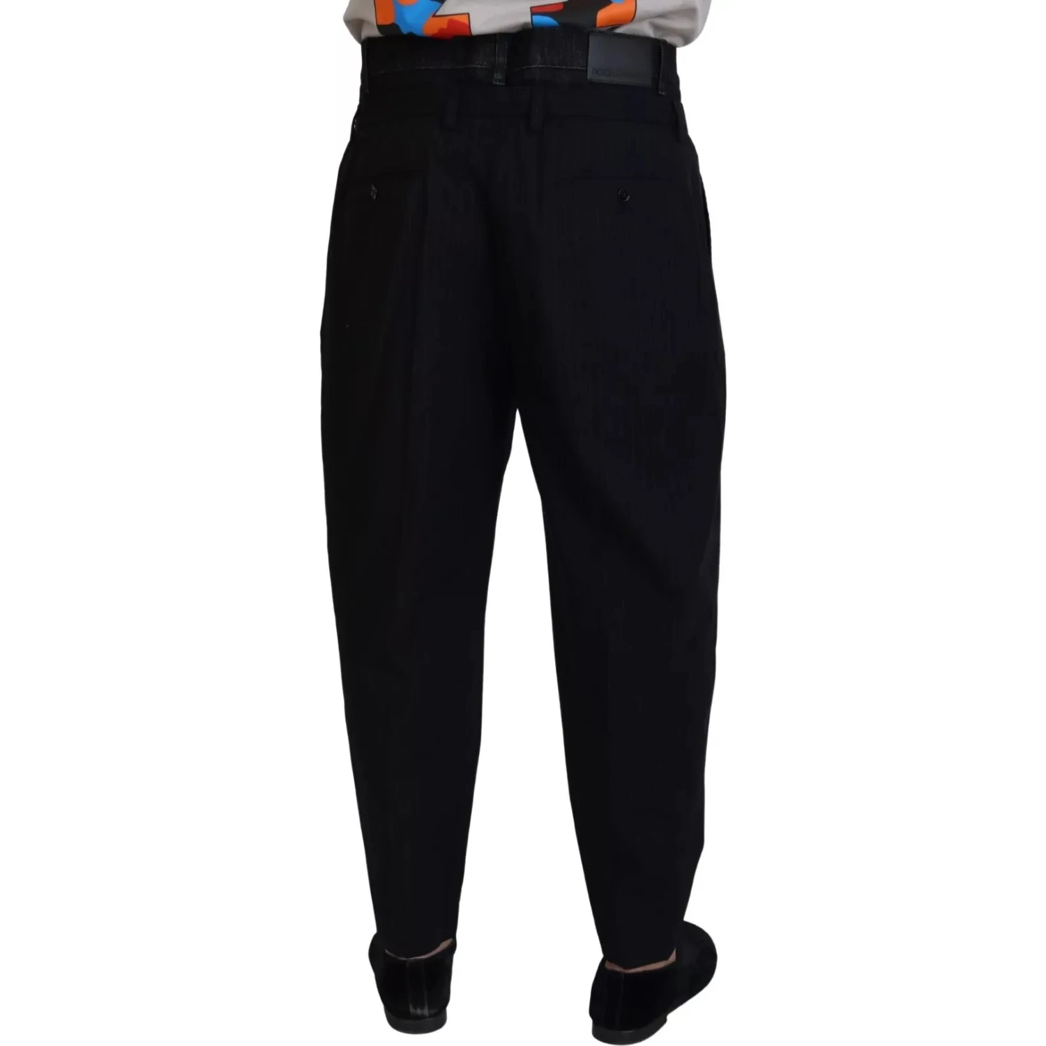 Black CottonStretch Loose DenimTrouser Jeans