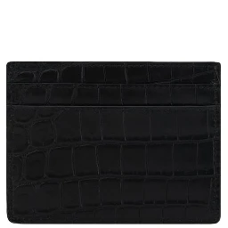 محفظة بوس توروس من جلد العجل الأسود