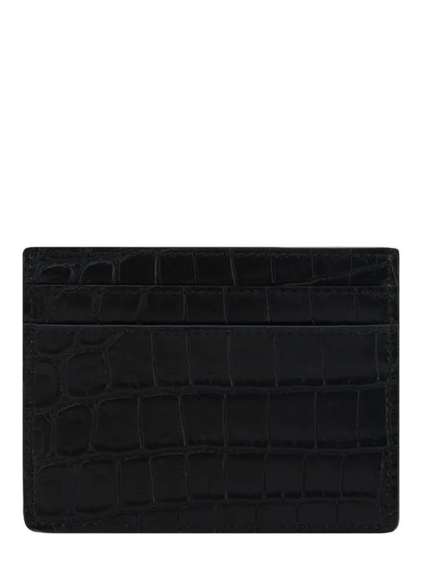 محفظة بوس توروس من جلد العجل الأسود