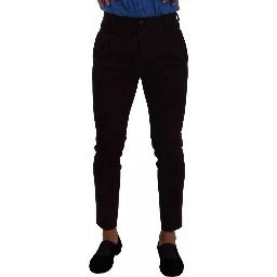 Bordeaux Cotton Stretch Skinny Trouser