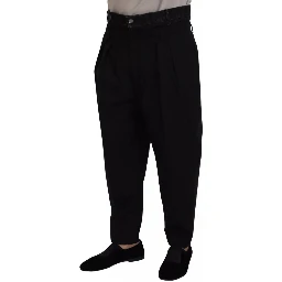 Black CottonStretch Loose DenimTrouser Jeans