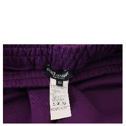 Purple Cotton Cargo Sweatpants Jogging Pants