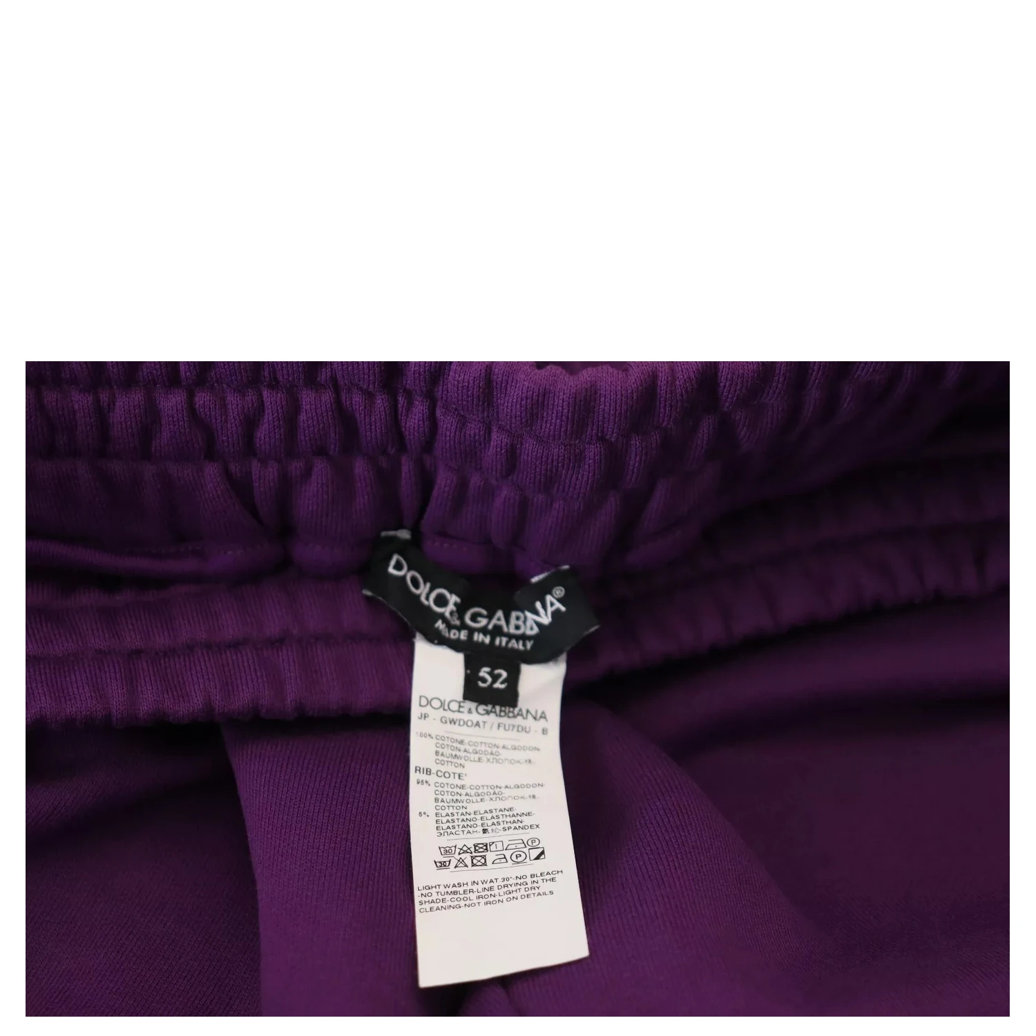 Purple Cotton Cargo Sweatpants Jogging Pants