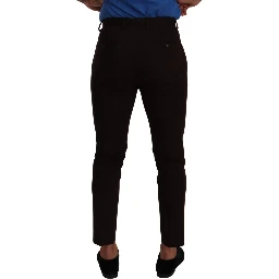 Bordeaux Cotton Stretch Skinny Trouser
