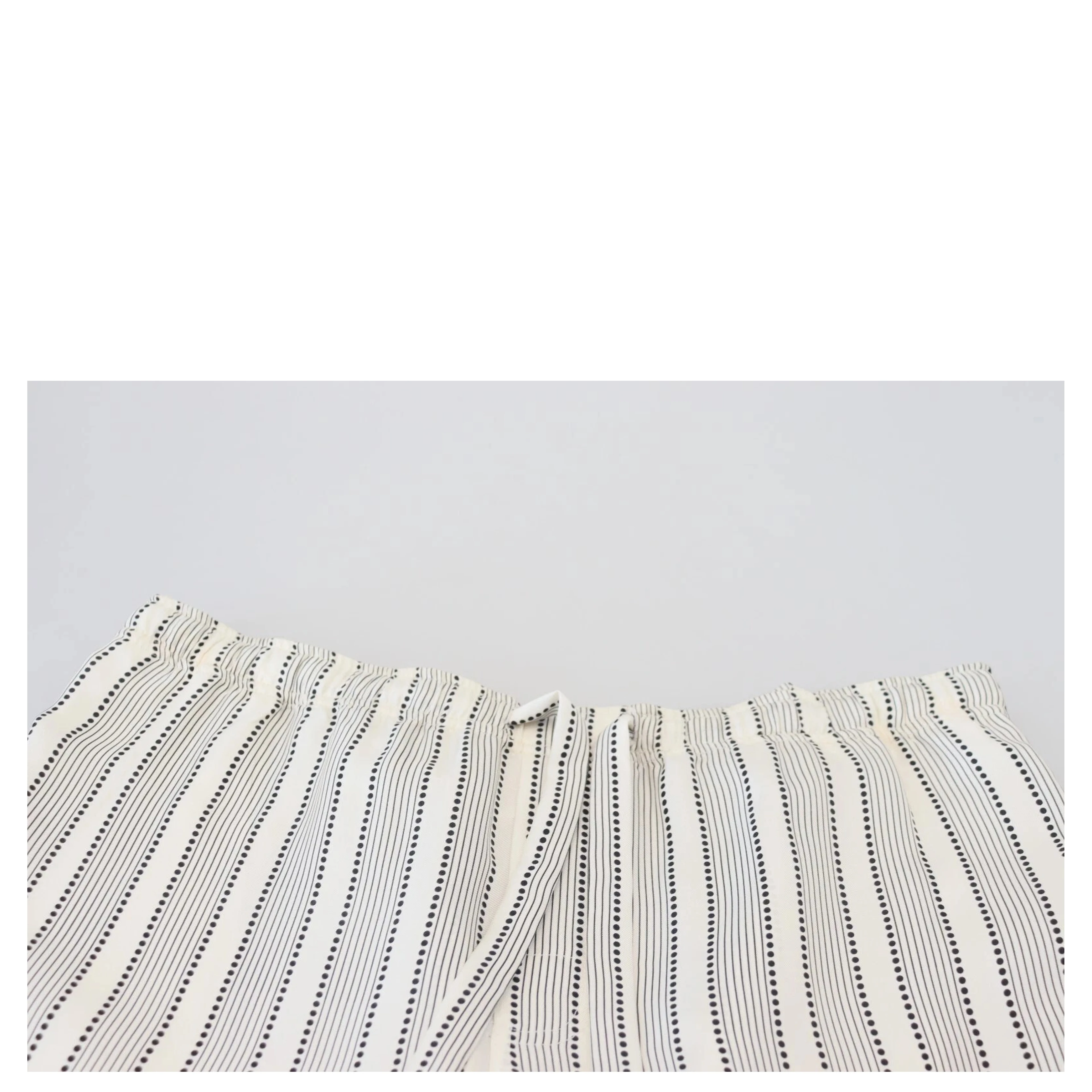 White Stripes Silk Lounge Trouser Pants