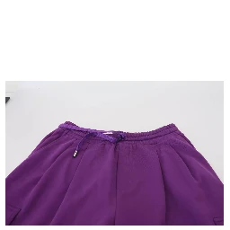 Purple Cotton Cargo Sweatpants Jogging Pants