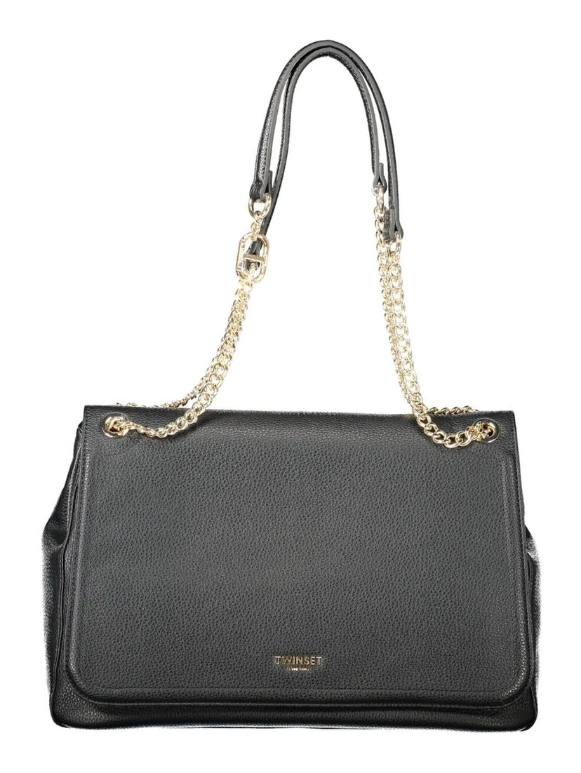Black Polyethylene Women Handbag