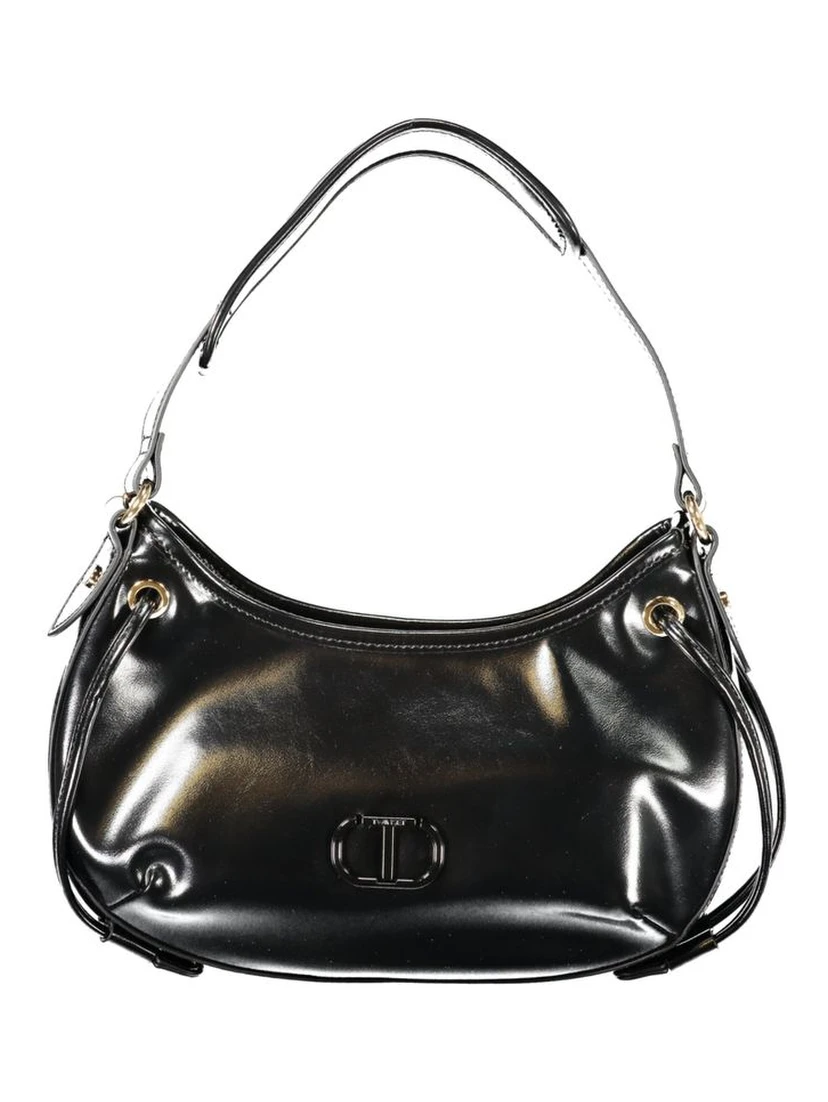 Black Polyethylene Women Handbag