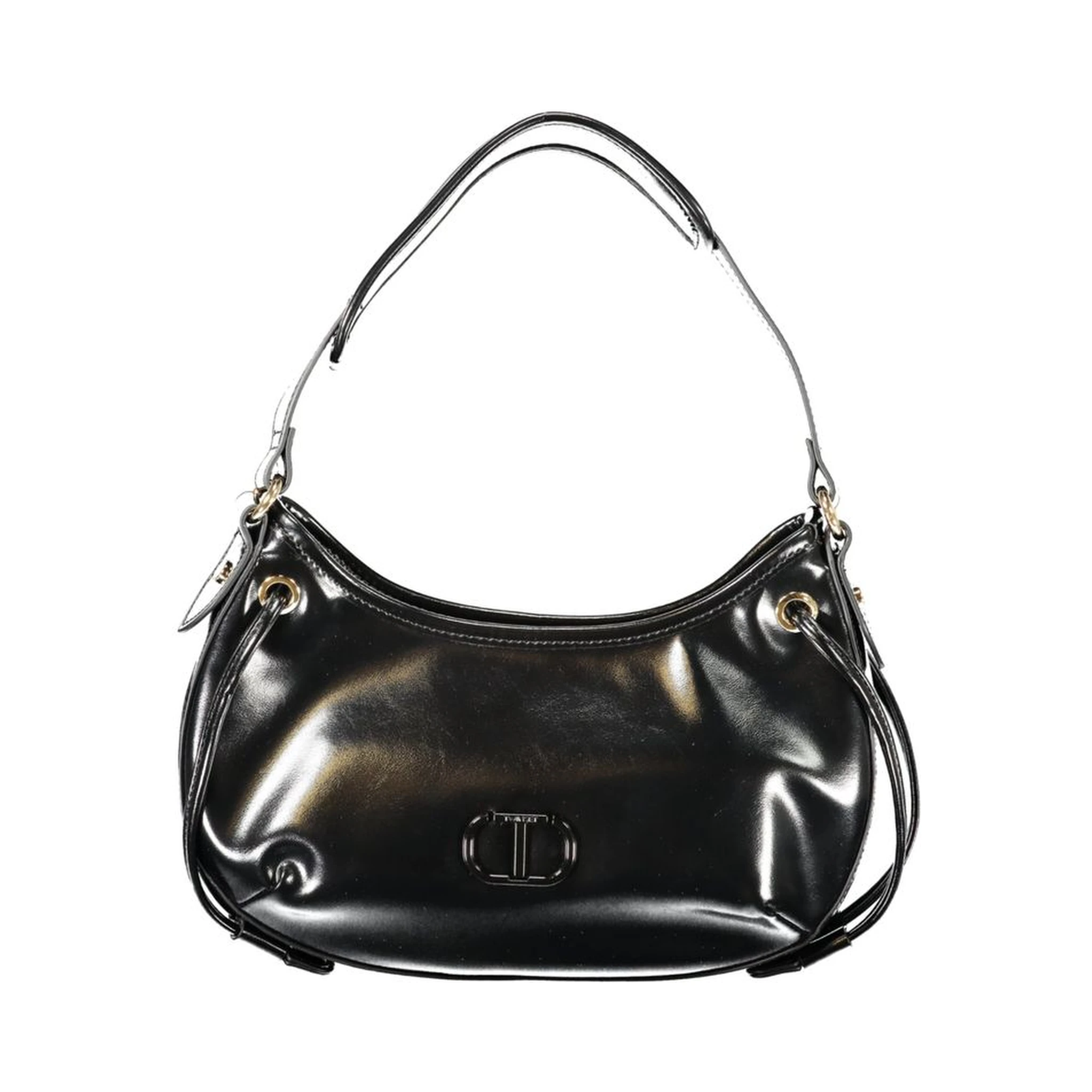 Black Polyethylene Women Handbag