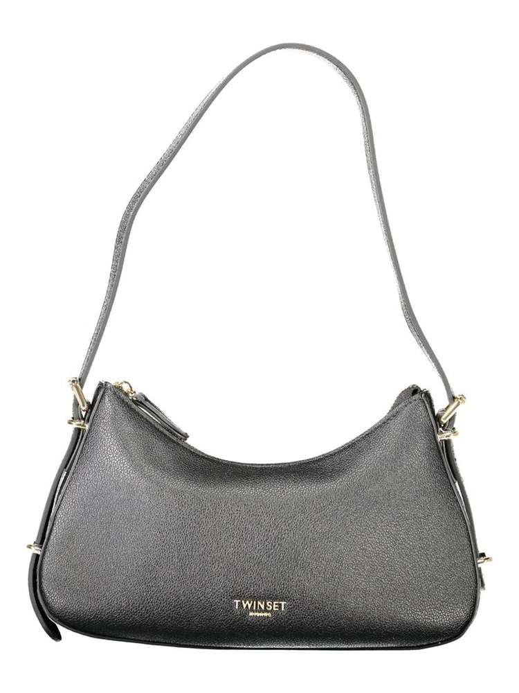 Black Polyethylene Women Handbag