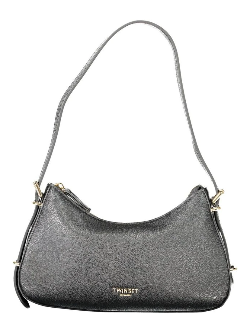 Black Polyethylene Women Handbag