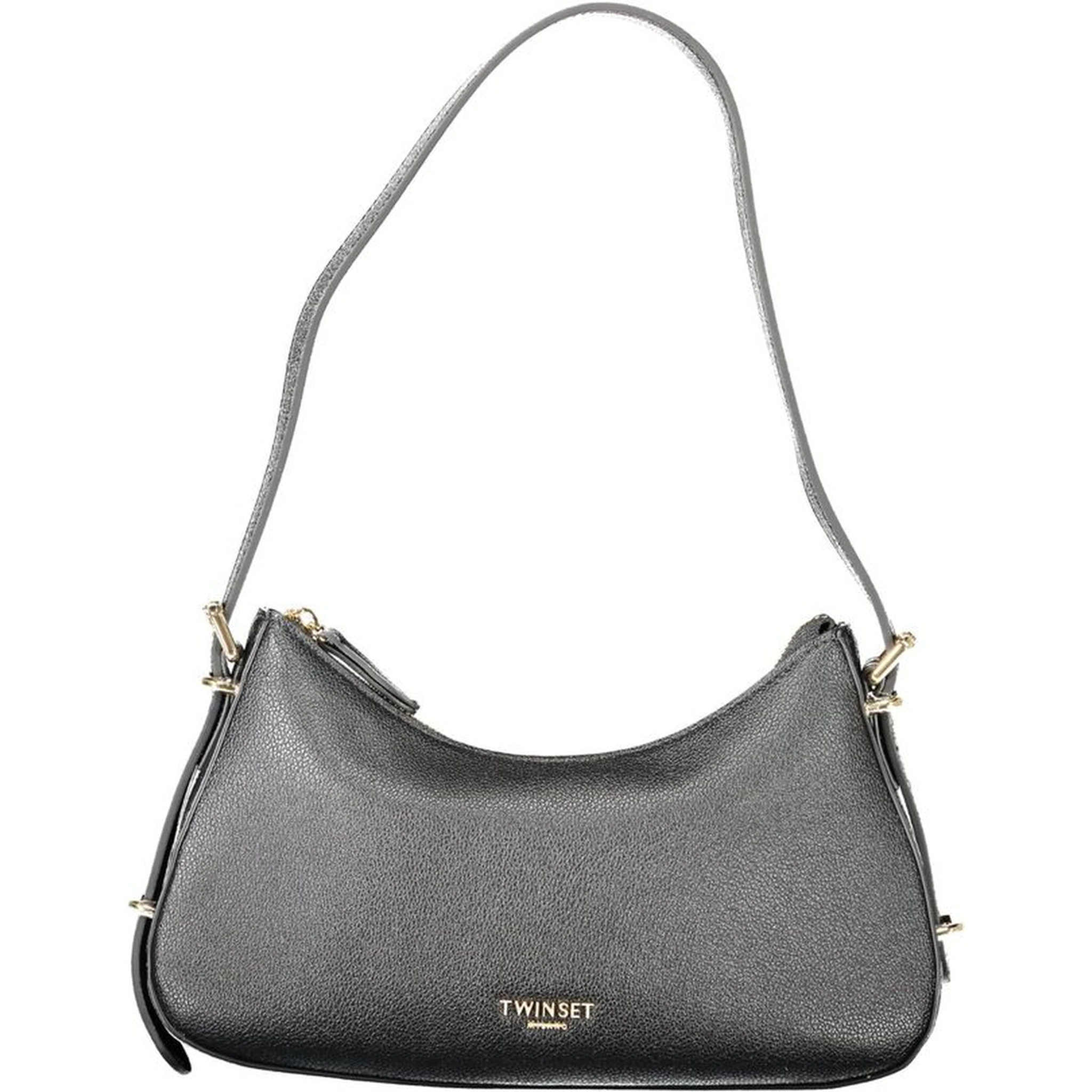 Black Polyethylene Women Handbag