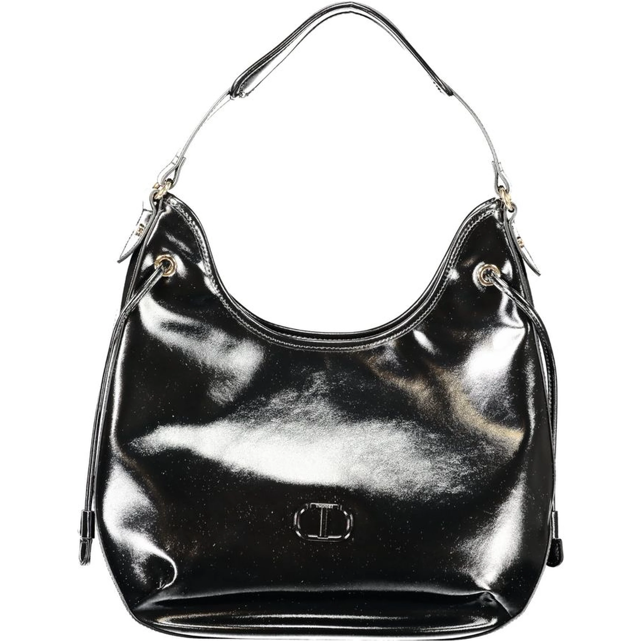 Black Polyethylene Women Hobo Bag