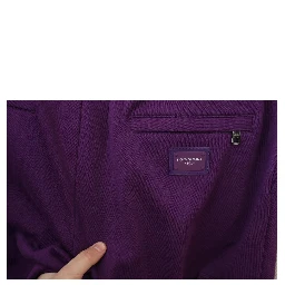 Purple Cotton Cargo Sweatpants Jogging Pants