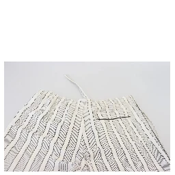 White Stripes Silk Lounge Trouser Pants