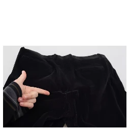 Black Stretch Cotton Slim Trousers Chino Pants