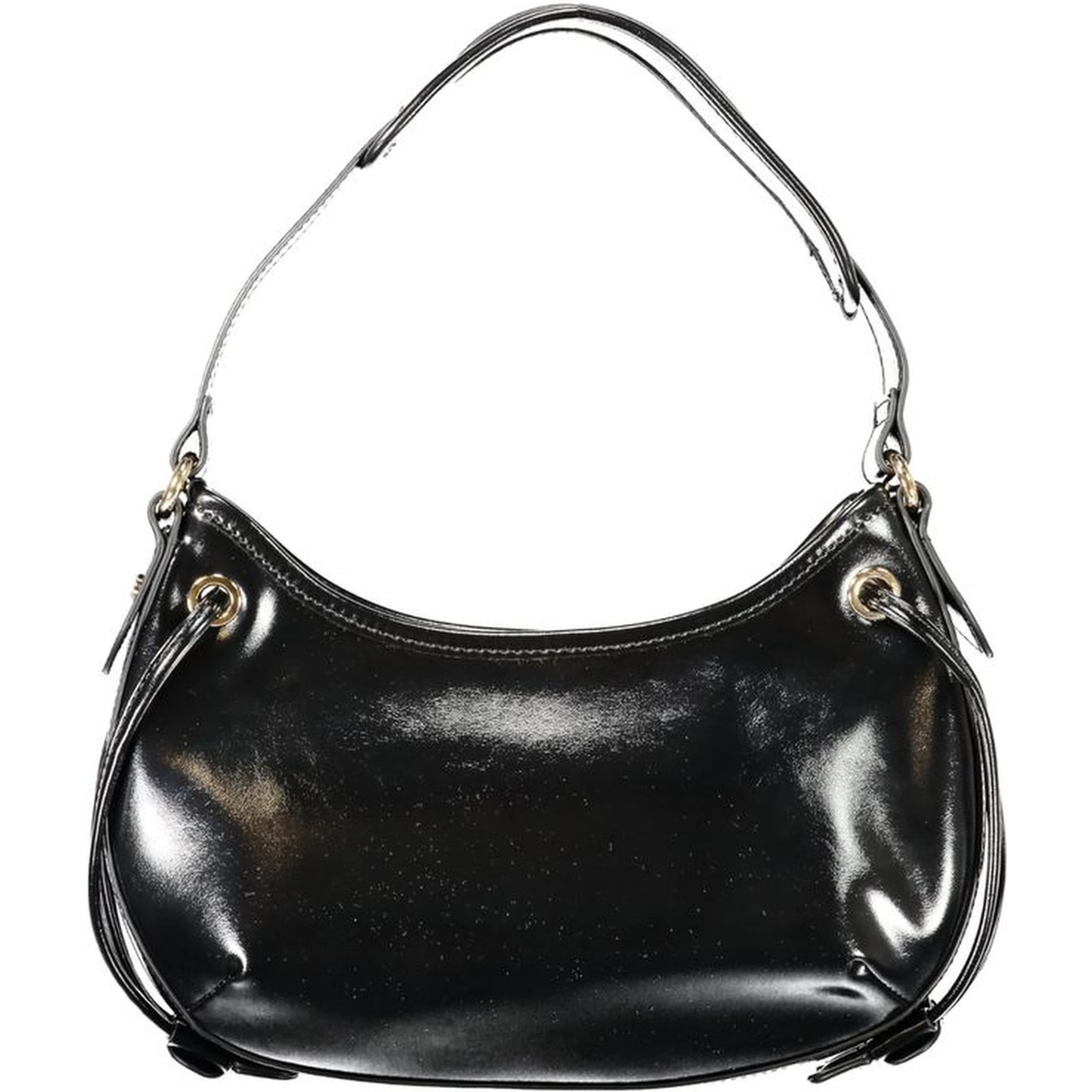 Black Polyethylene Women Handbag